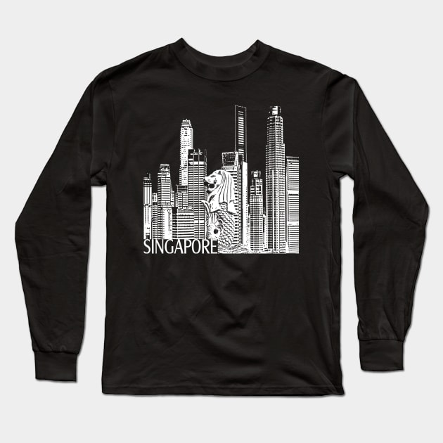 Singapore Long Sleeve T-Shirt by TravelTs